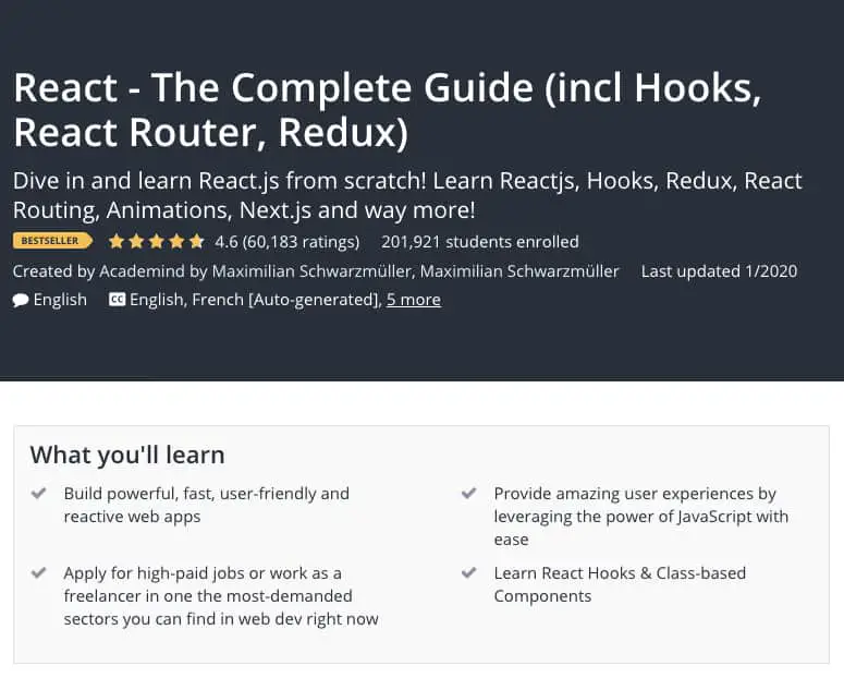 React - the complete guide