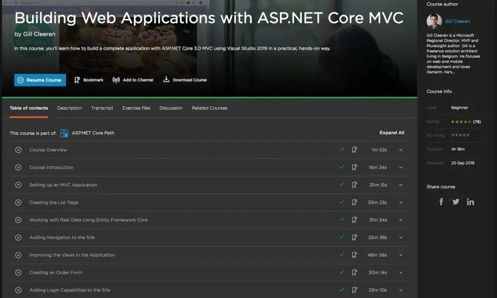 Building web applications with asp. Net core mvc