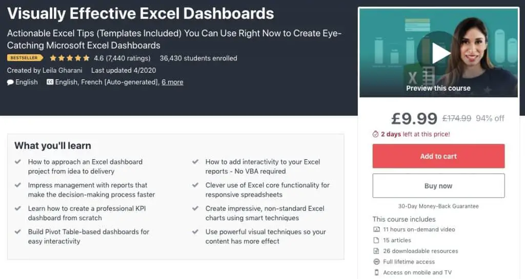 Visually Effective Excel Dashboards