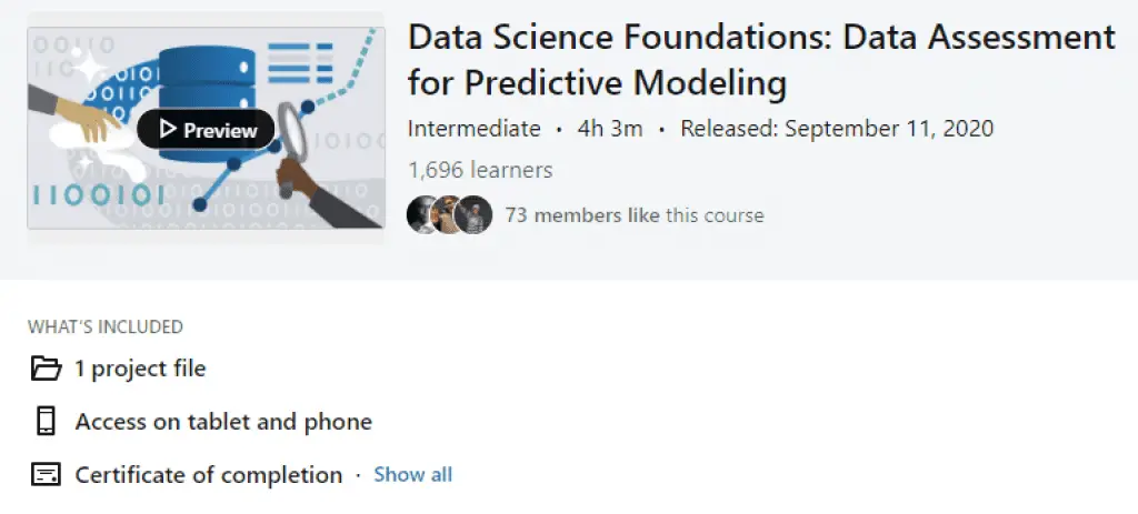 Data assessment for predictive modeling