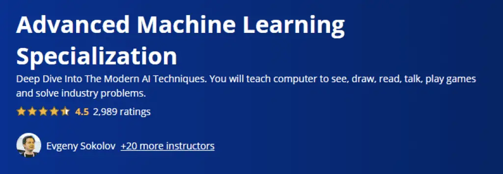 Advanced Machine Learning Specialization