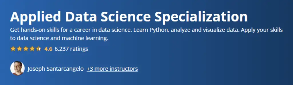 Applied data science specialization