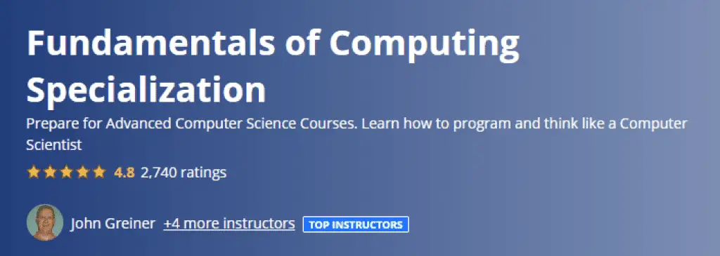 Fundamentals of computing specialization