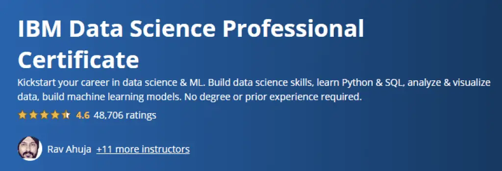 Ibm data science professional certificate