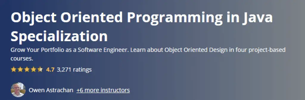 Object-oriented programming in java specialization
