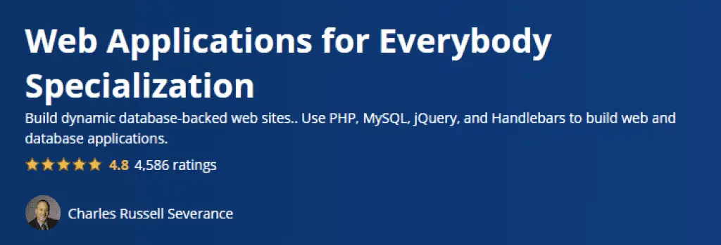 Web applications for everybody specialization